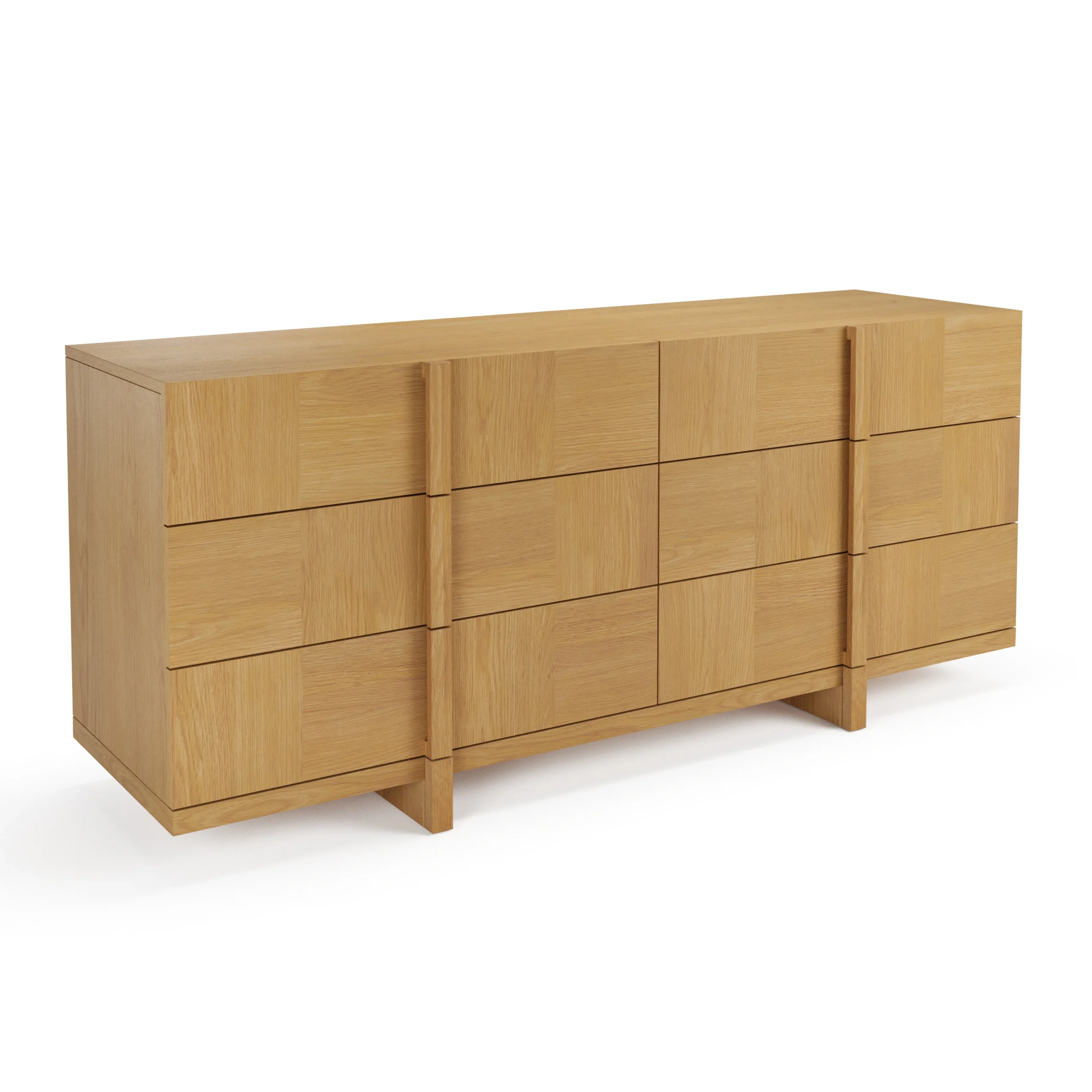 Ayra 6-Drawer Double Dresser - Natural Oak - Image 3