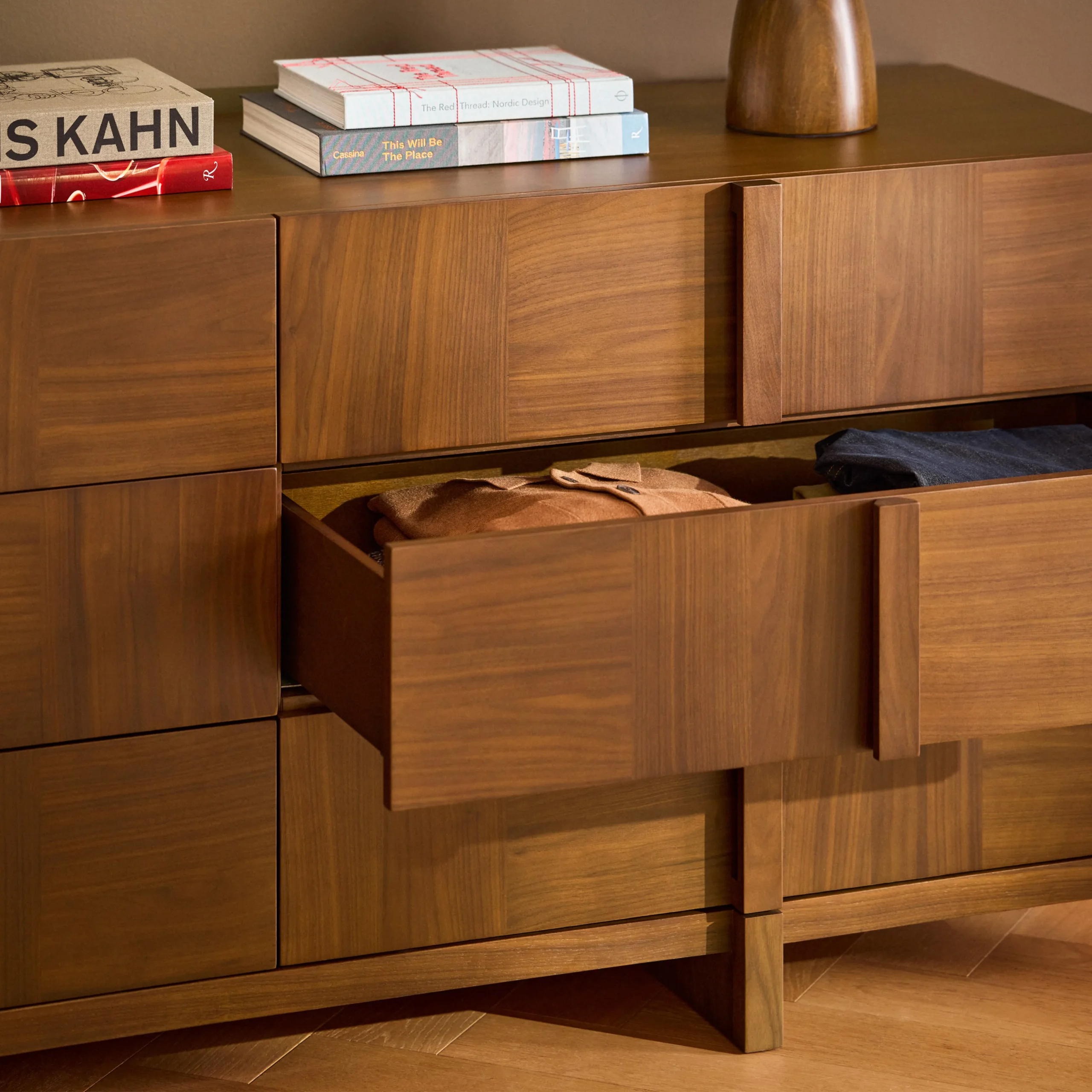 Ayra 6-Drawer Double Dresser - Walnut - Image 3