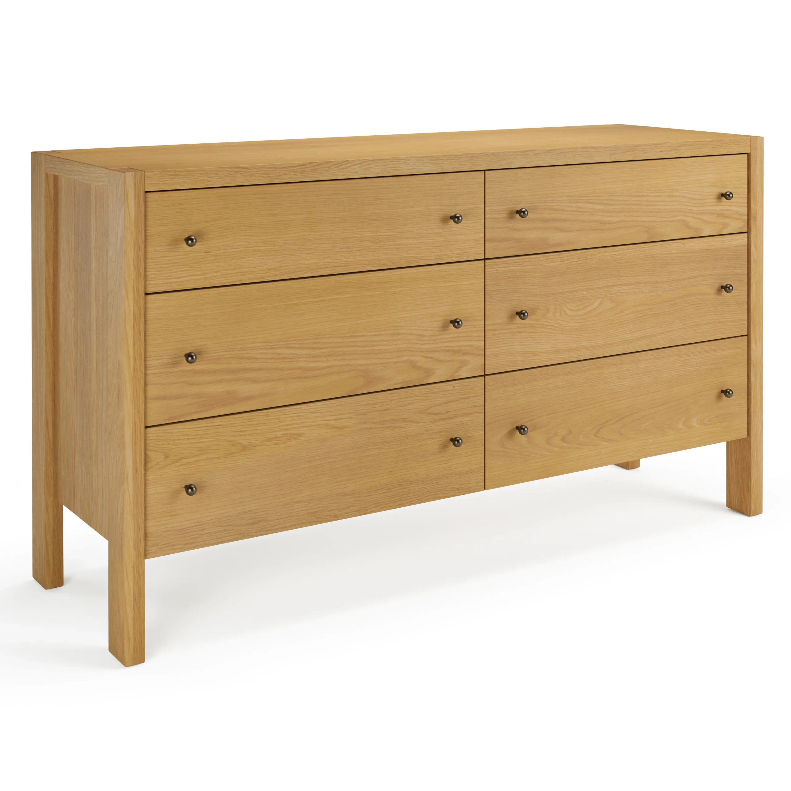 Cassie 6-Drawer Double Dresser - Natural Oak - Image 3