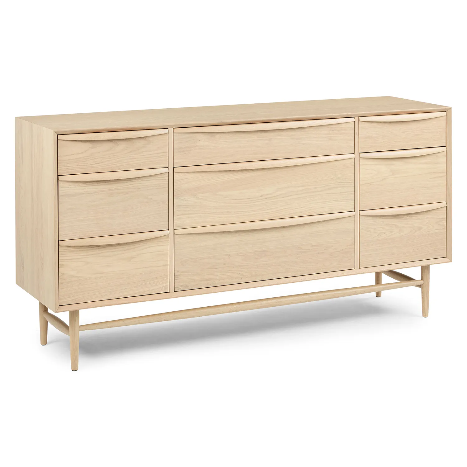 Lenia 9-Drawer Triple Dresser - White Oak - Image 3