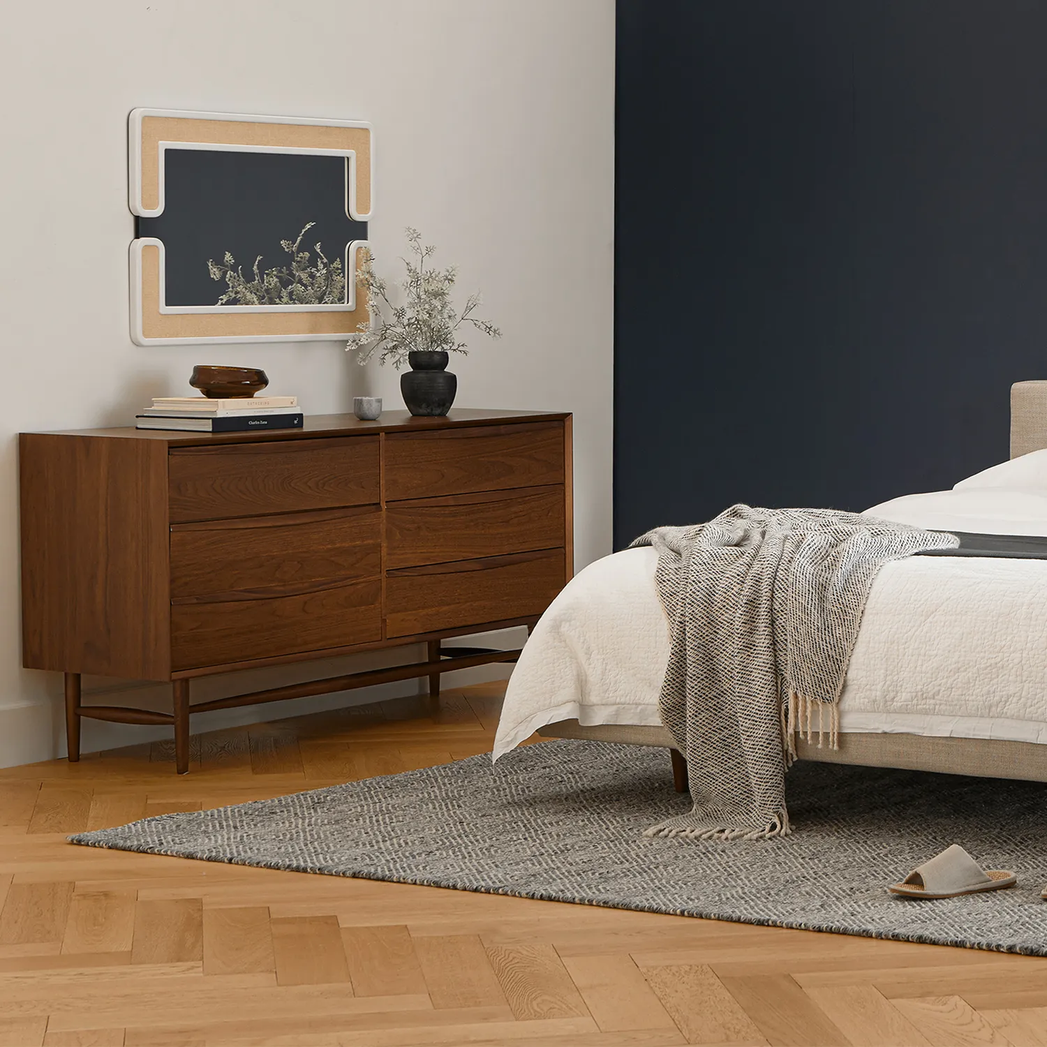 Lenia 6-Drawer Double Dresser - Walnut - Image 3