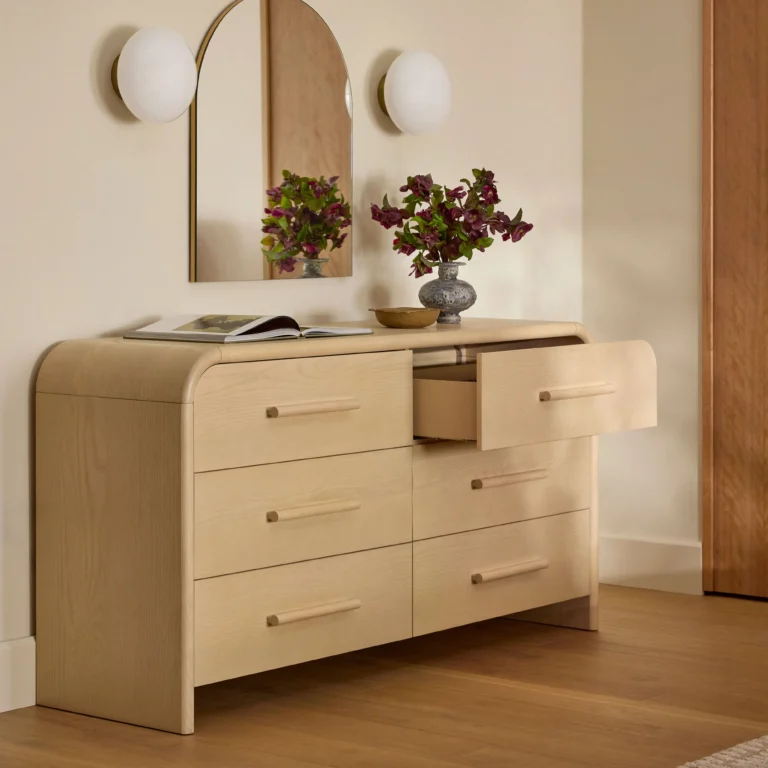 Faydra 6-Drawer Double Dresser - Natural Ash