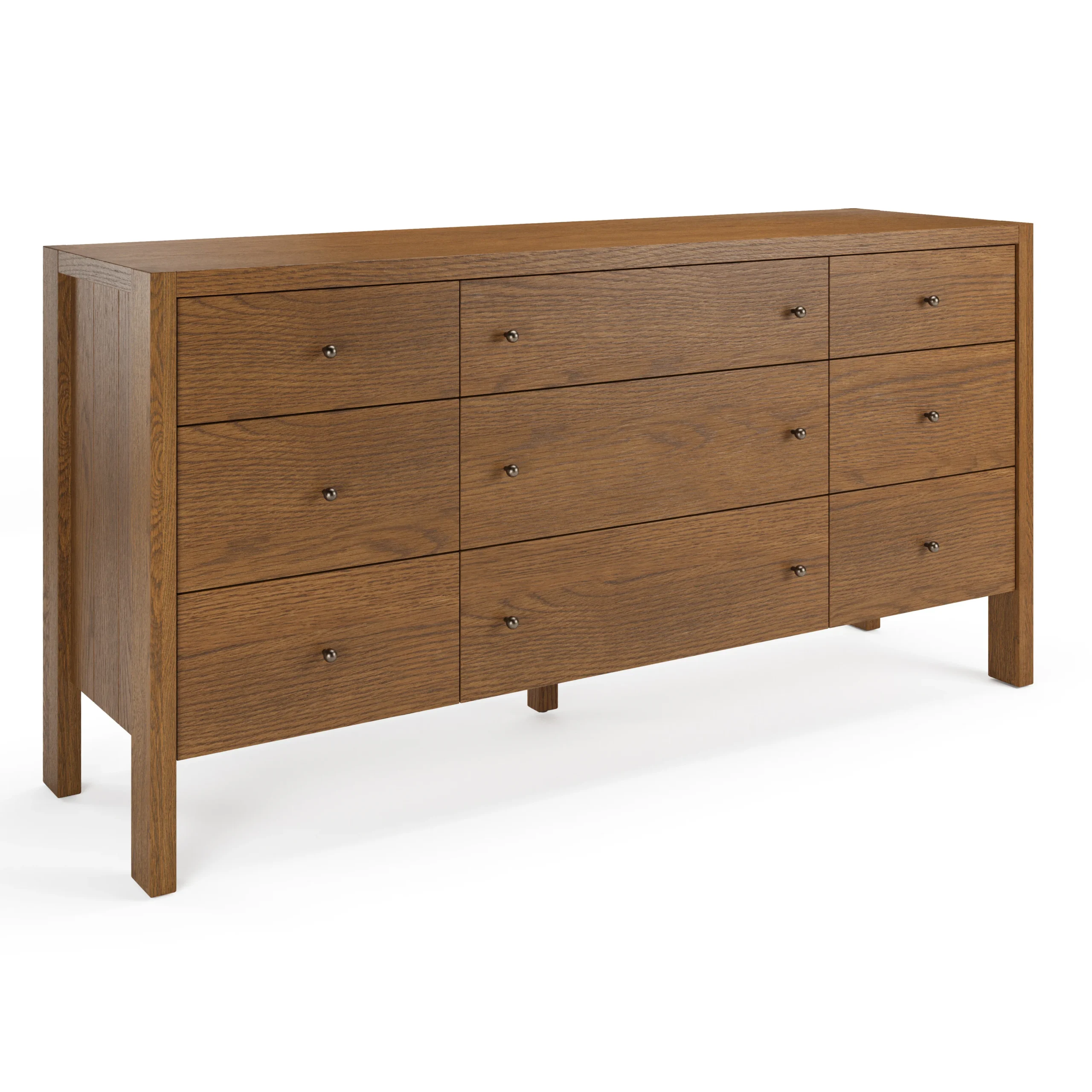 Cassie 9-Drawer Triple Dresser - Smoked Oak - Image 3