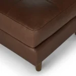 Sven 56_ Tufted Leather Bench - Charme Chocolat