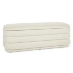 Rolph 55.5_ Storage Bench - Sand Ivory