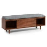 Nederin 55.5_ Bench - Walnut and Pebble Gray