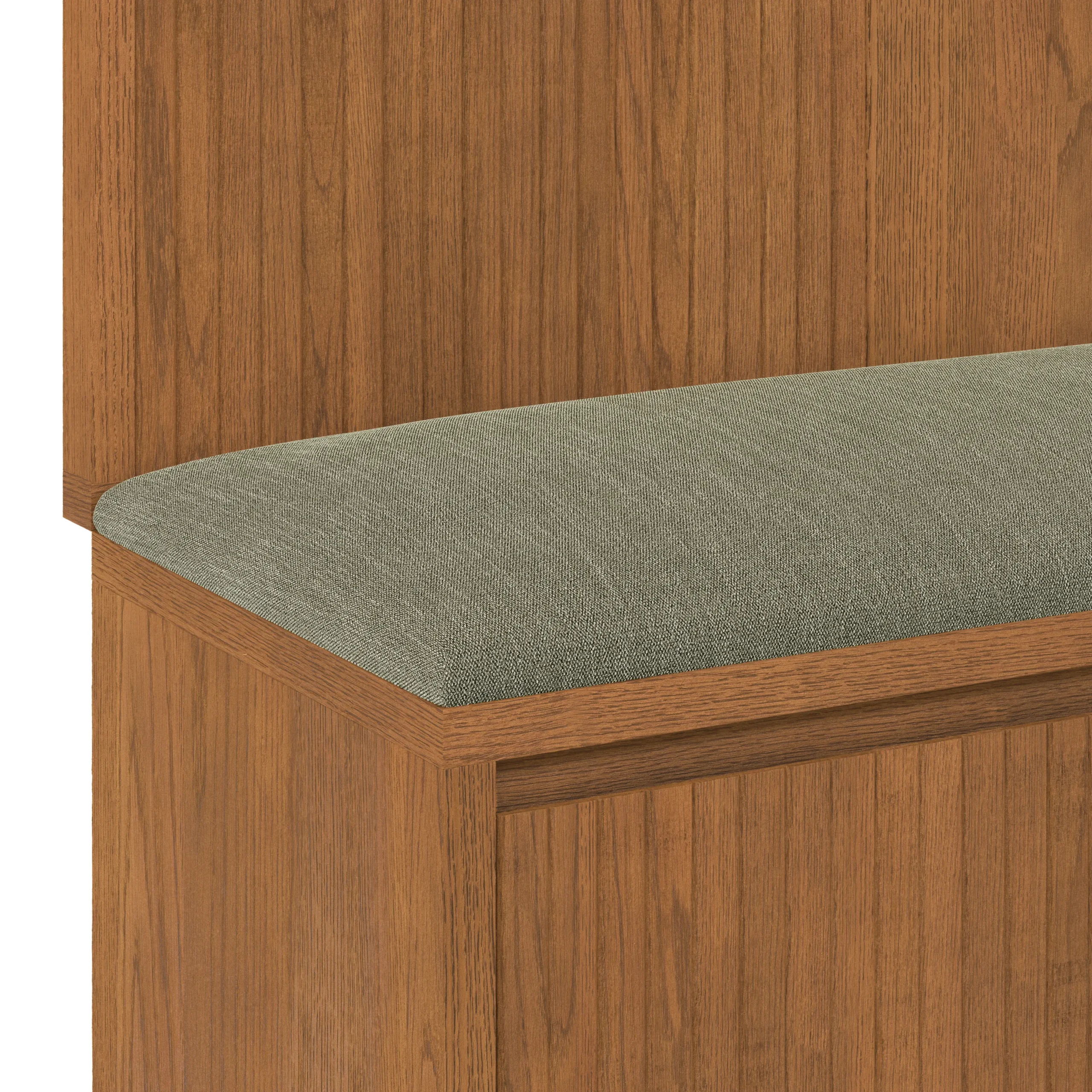 Kouva 47_ Bench and Wall Panel Storage Set - Smoked Oak and Algonquin Green - Image 4