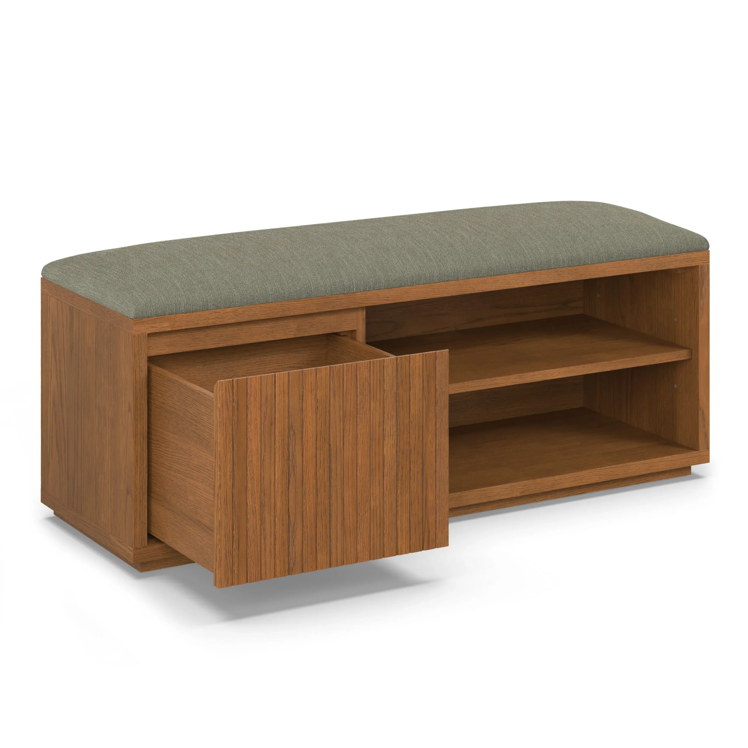 Kouva 47_ Bench - Smoked Oak and Algonquin Green - Image 4