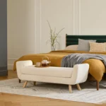 Gabriola 60_ Bench - Ivory Bouclé