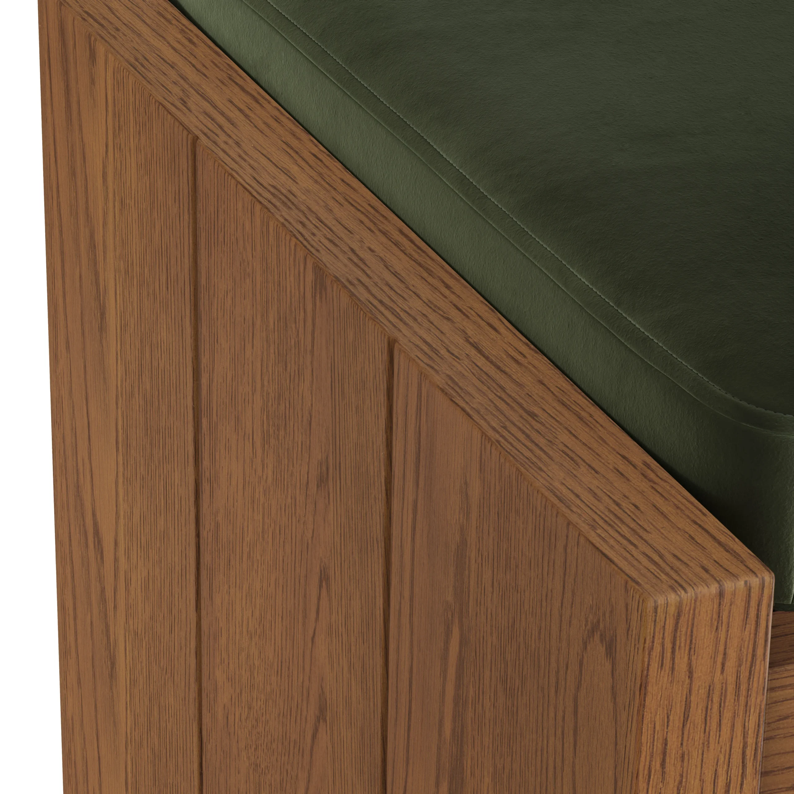 Cassie 56_ Velvet Bench - Smoked Oak and Hale Fir Green - Image 4