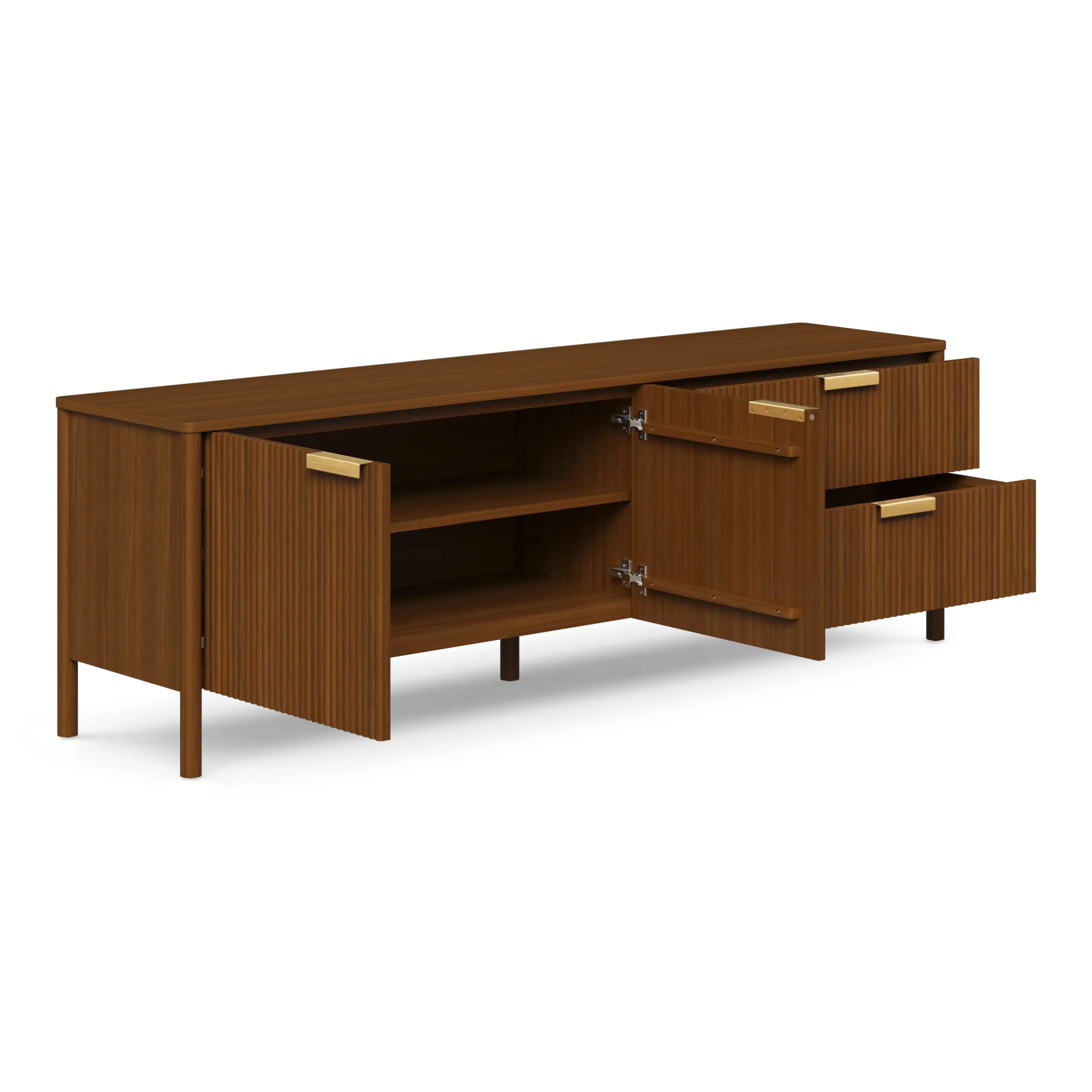 Liv 74.5_ Media Unit - Walnut - Image 2