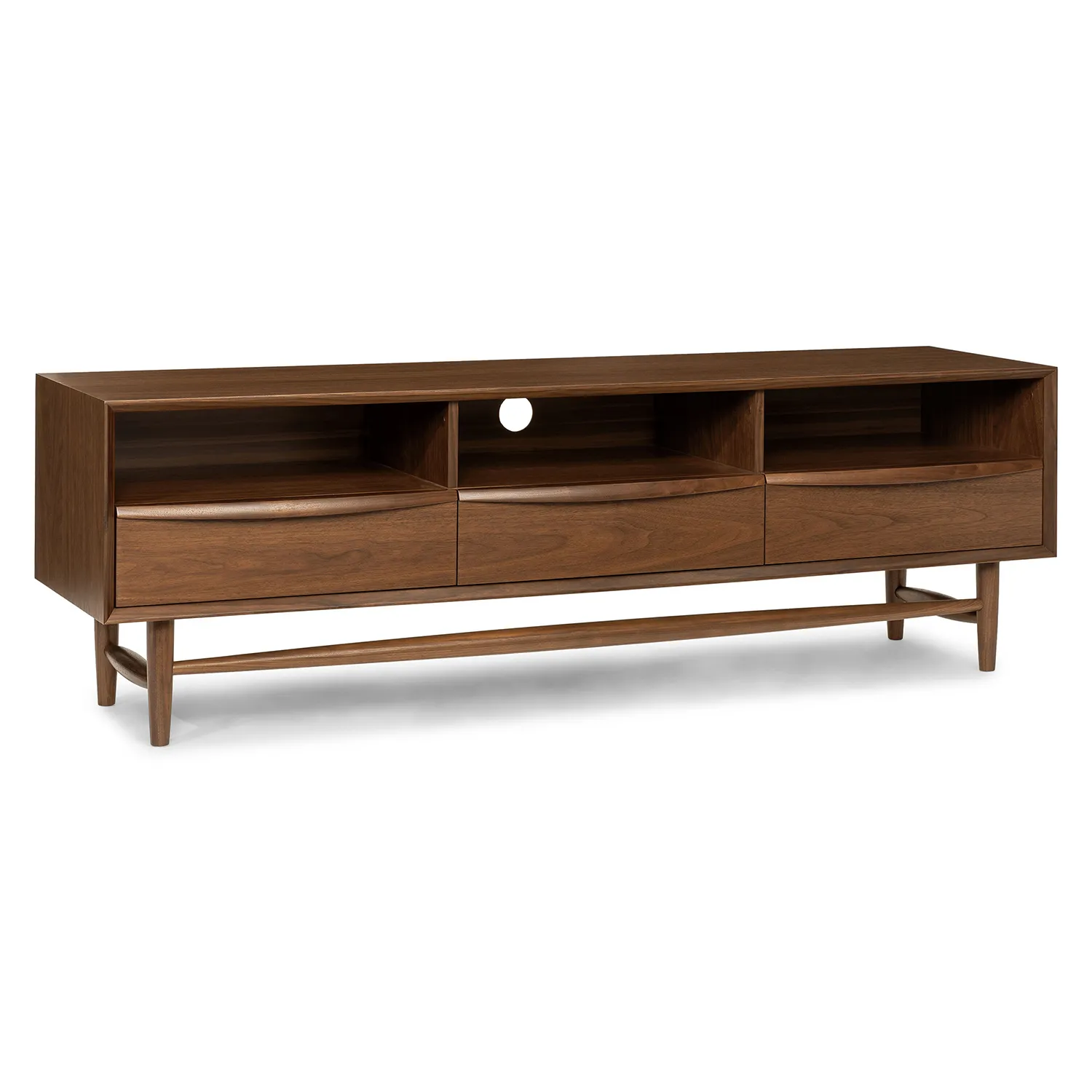 Lenia 63_ Low Media Unit - Walnut - Image 2