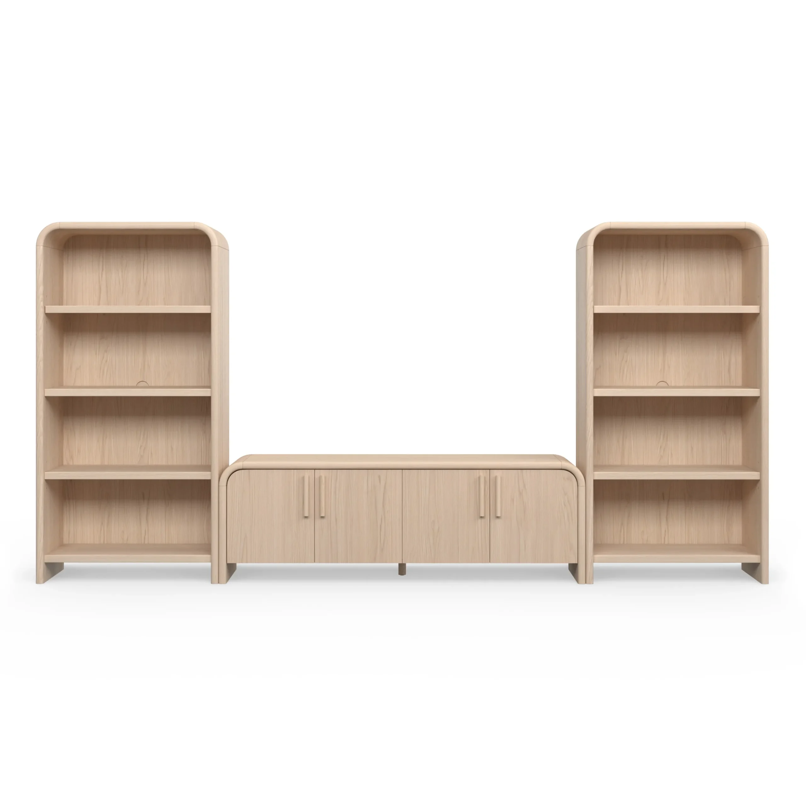Faydra 140_ Media Storage Set - Natural Ash - Image 2