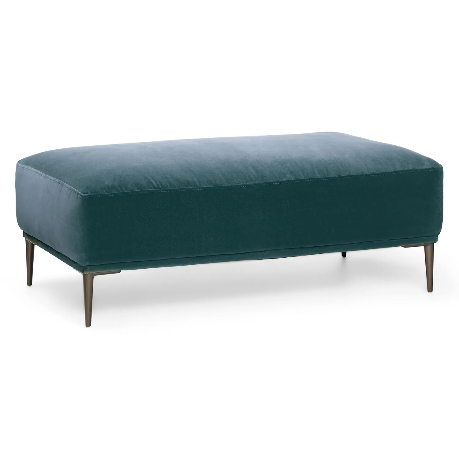 Abisko 45.5_ Velvet Ottoman - Plush Pacific Blue - Image 3