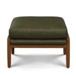 Bavel 25_ Leather Ottoman - Charme Green