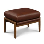 Bavel 25_ Leather Ottoman - Indiana Brown