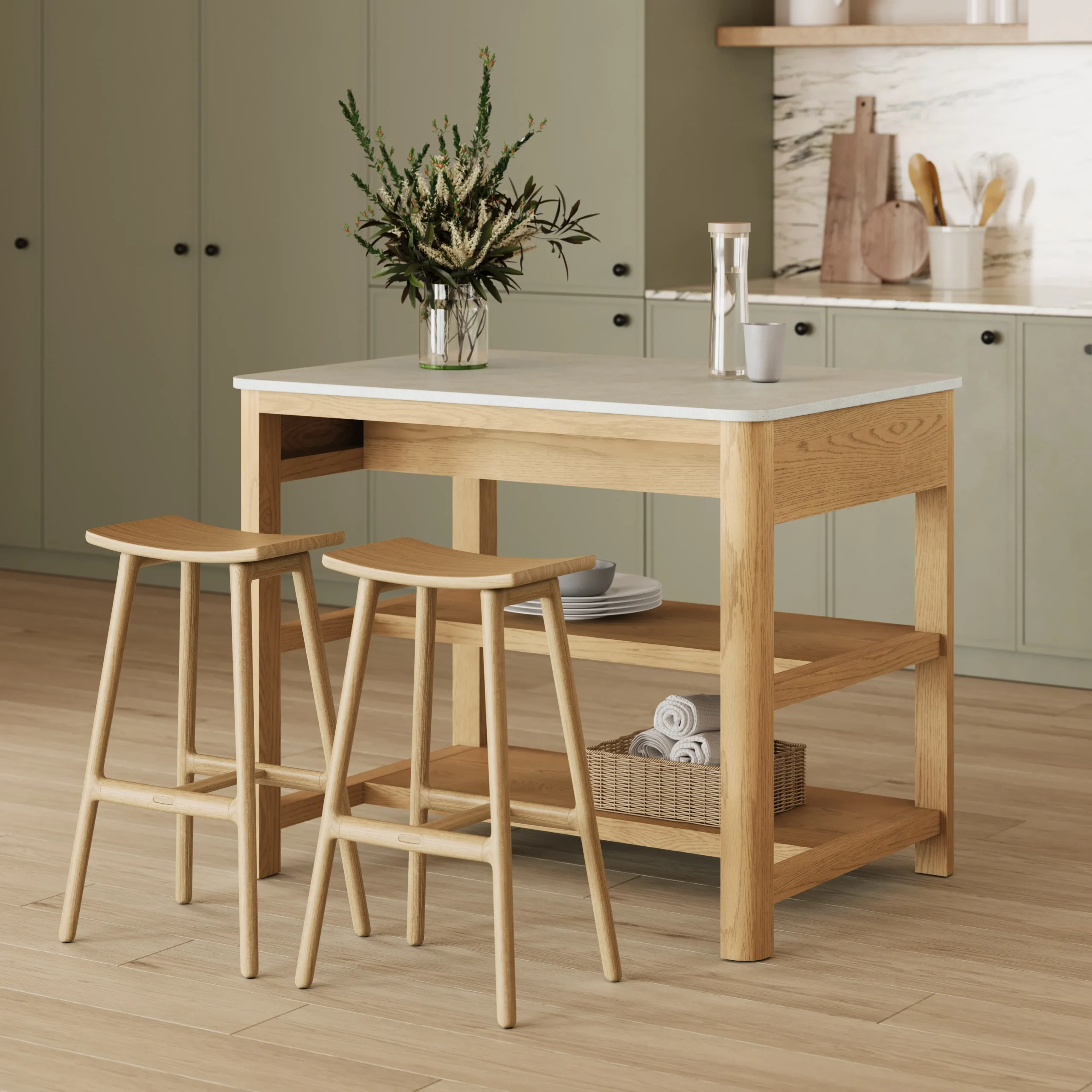 Kitchen Island - White Oak - Image 4