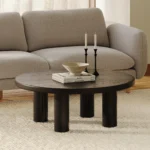 Adel 42_ Round Coffee Table - Black