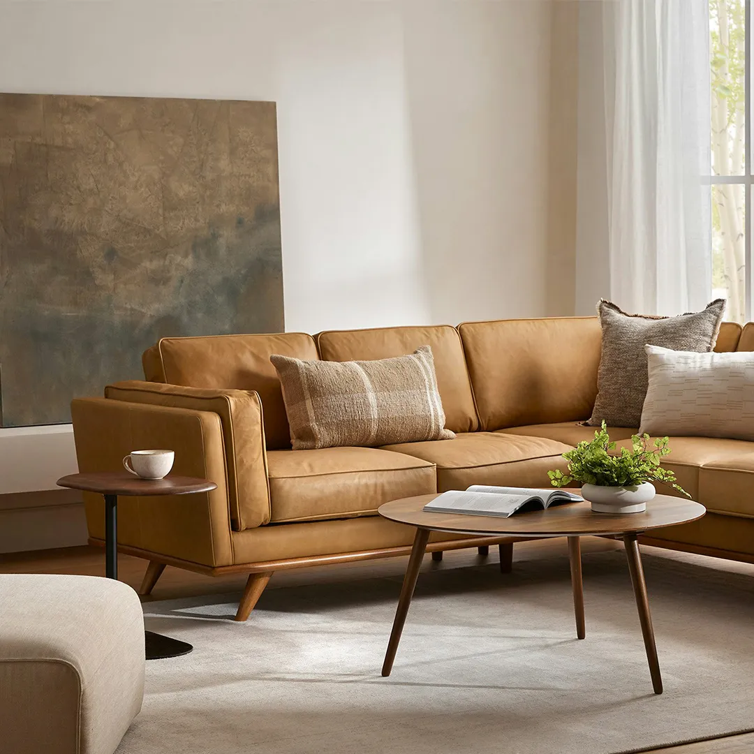 Amoeba 35.5_ Round Coffee Table - Walnut - Image 3