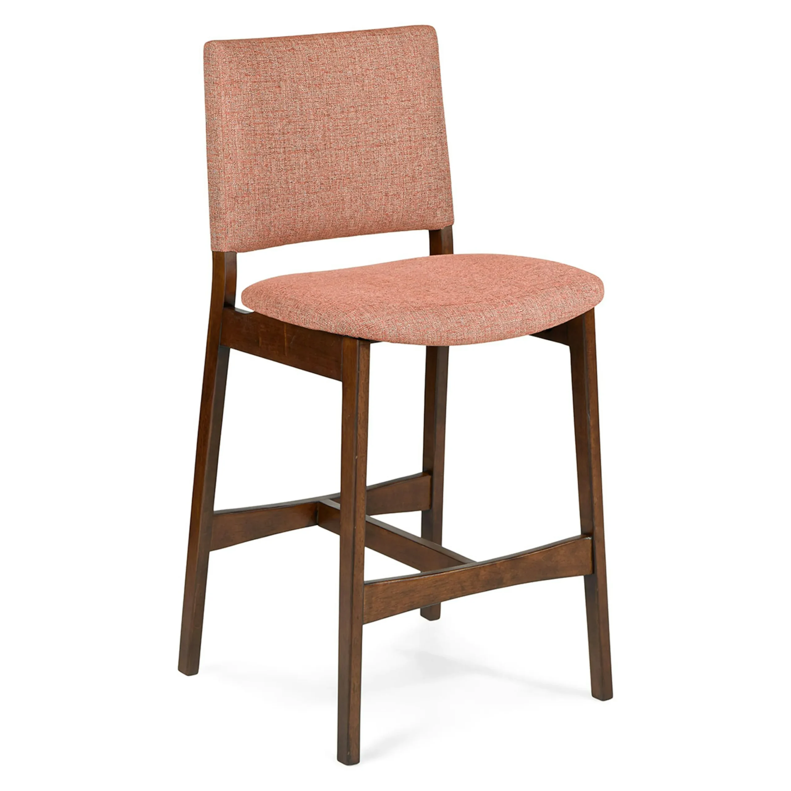Nosh Counter Stool - Walnut and Rosehip Orange - Image 3