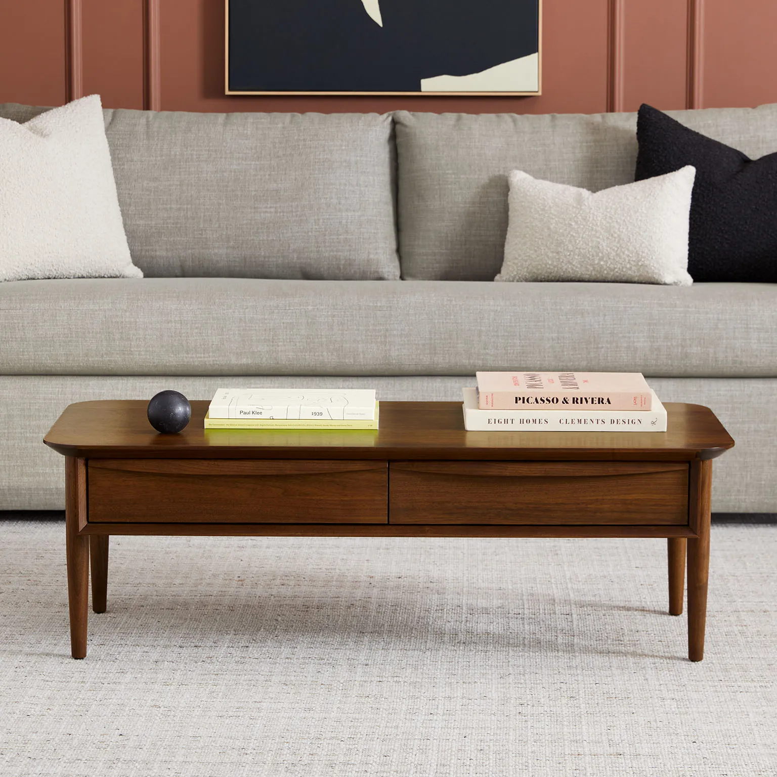 Lenia 46_ Storage Coffee Table - Walnut - Image 3