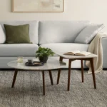 Mara 31.5_ Marble Coffee Table - Walnut
