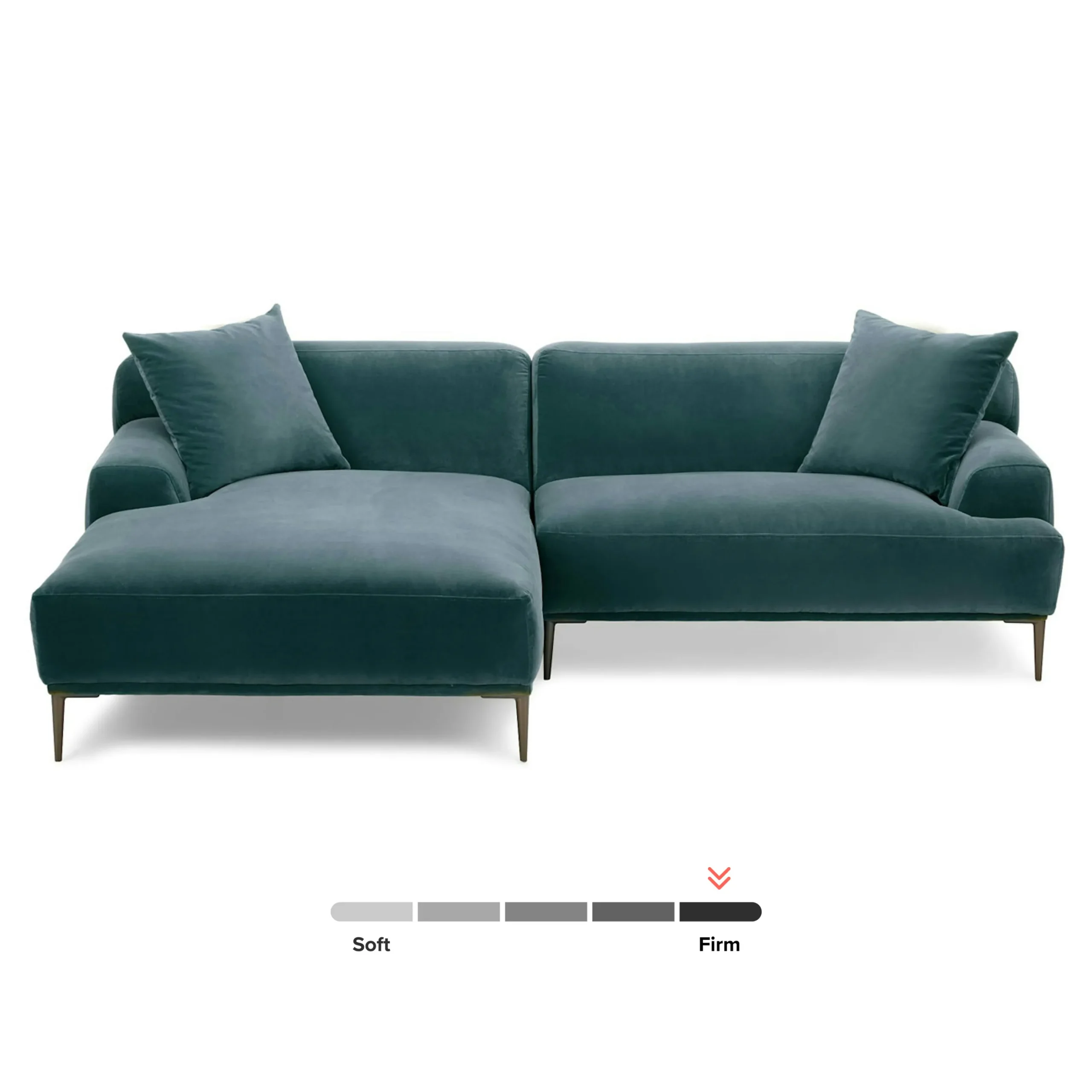 Abisko 94.5_ Velvet Left Sectional - Plush Pacific Blue - Image 3