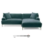 Abisko 94.5_ Velvet Right Sectional - Plush Pacific Blue