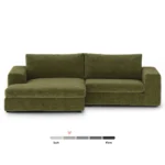 Beta 98_ Modular Left Chaise Sectional - Cypress Green