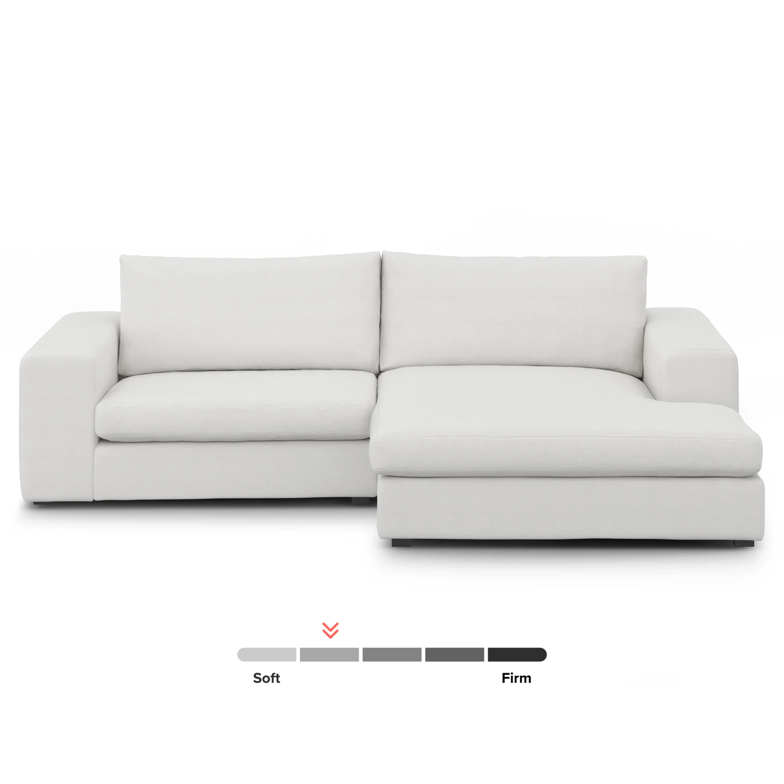 Beta 98_ Modular Right Chaise Sectional - Quartz White - Image 3