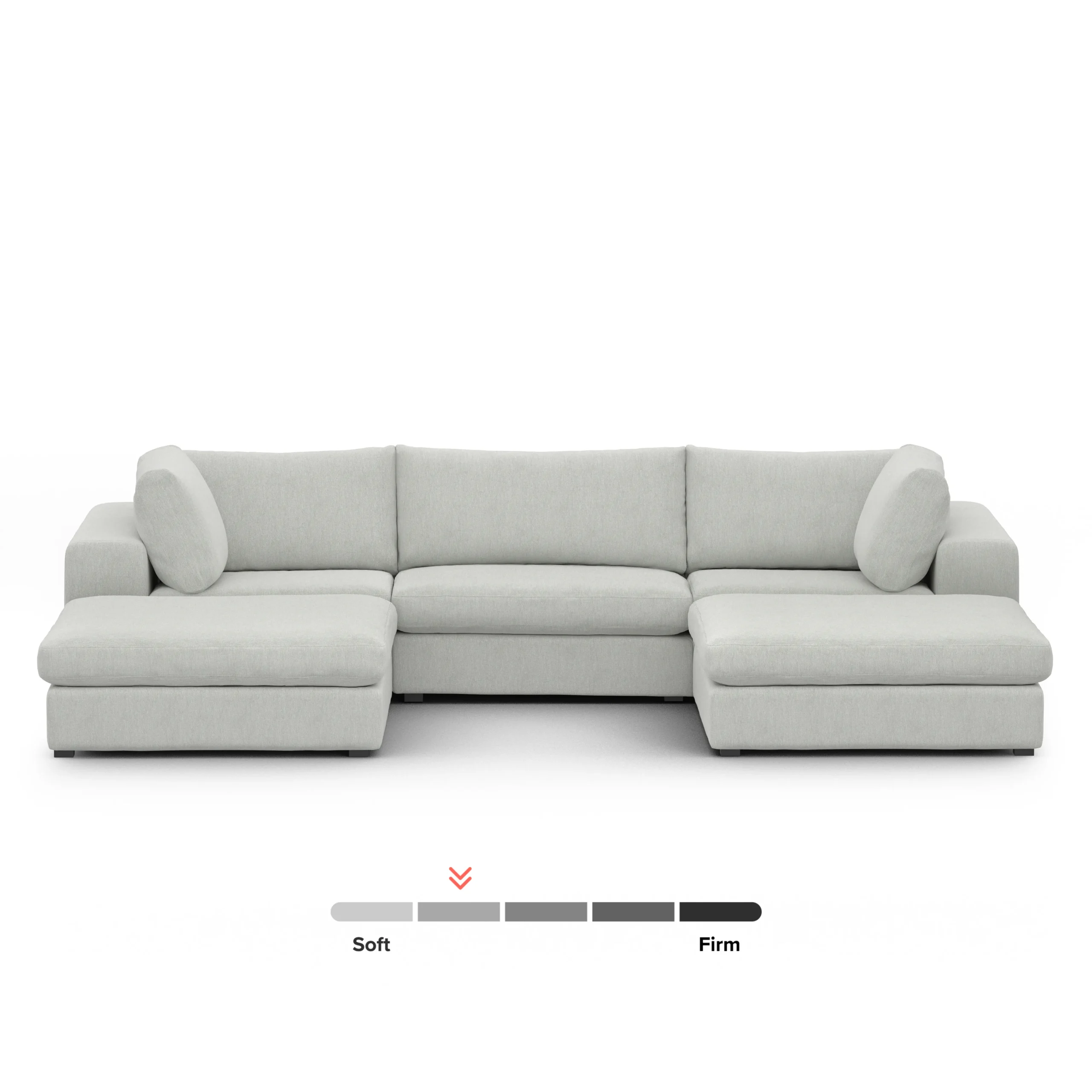 Beta 129.5_ Modular U Sectional - Welsh Gray - Image 3