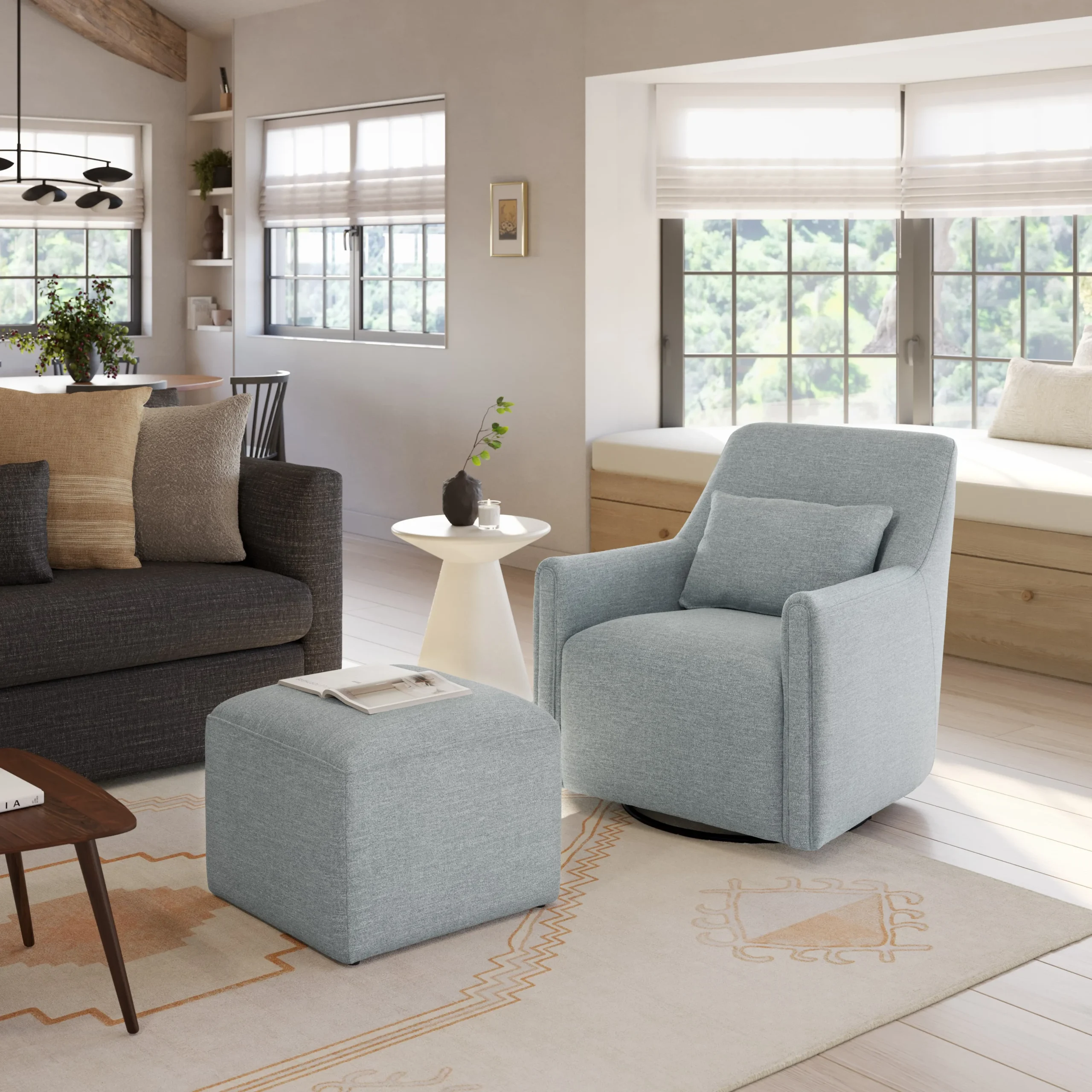 Winslow 29.5_ Swivel Glider Chair - Harbor Gray - Image 4
