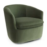 Turoy 32.5_ Velvet Swivel Lounge Chair - Hale Fir Green