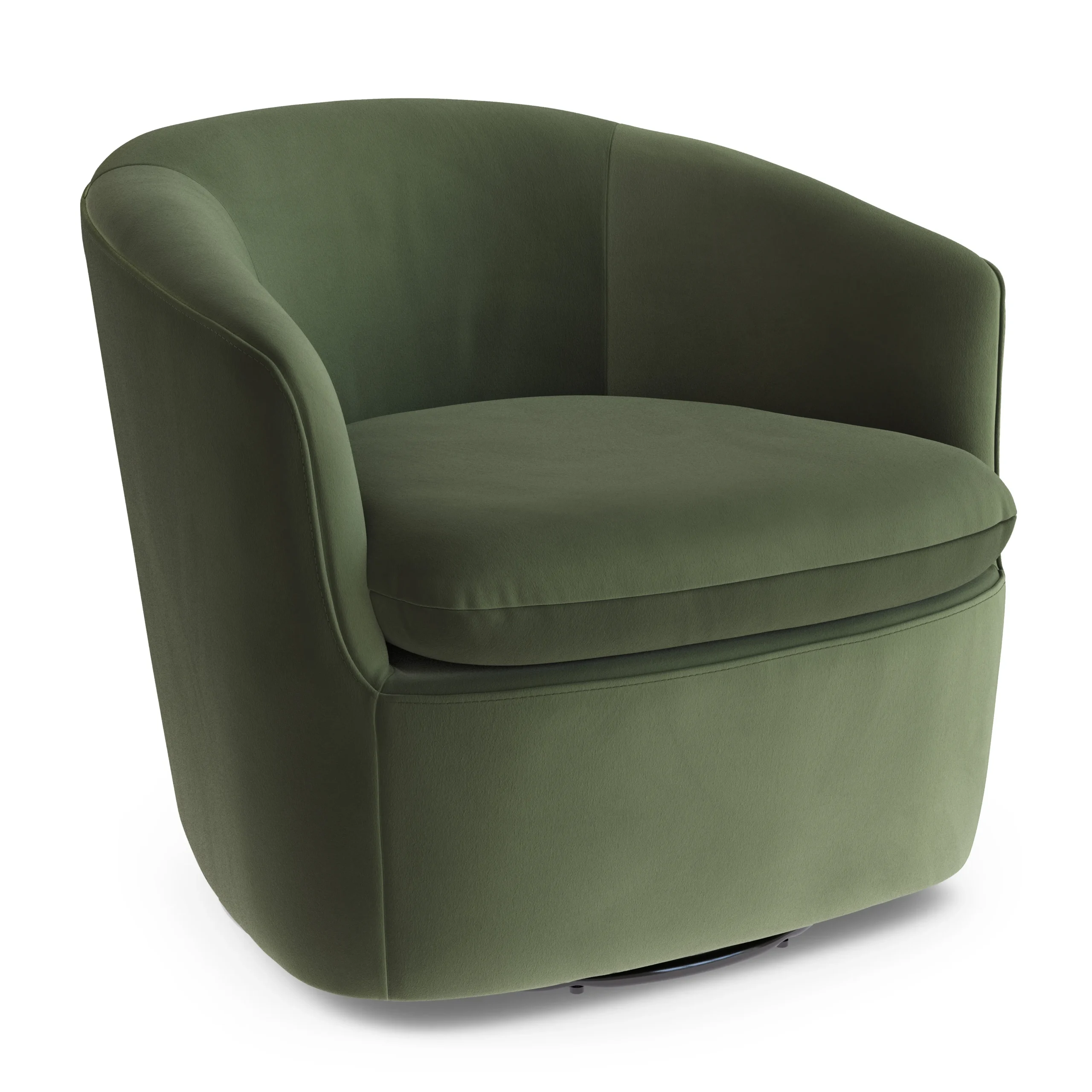 Turoy 32.5_ Velvet Swivel Lounge Chair - Hale Fir Green - Image 8
