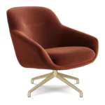 Sterling 33_ Velvet Swivel Chair - Hale Rust