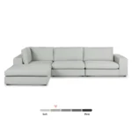 Beta 133.5_ Left Modular Sectional - Welsh Gray