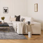 Beta 133.5_ Modular Corner Sectional - Quartz White