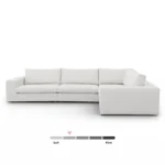Beta 133.5_ Modular L Sectional - Quartz White