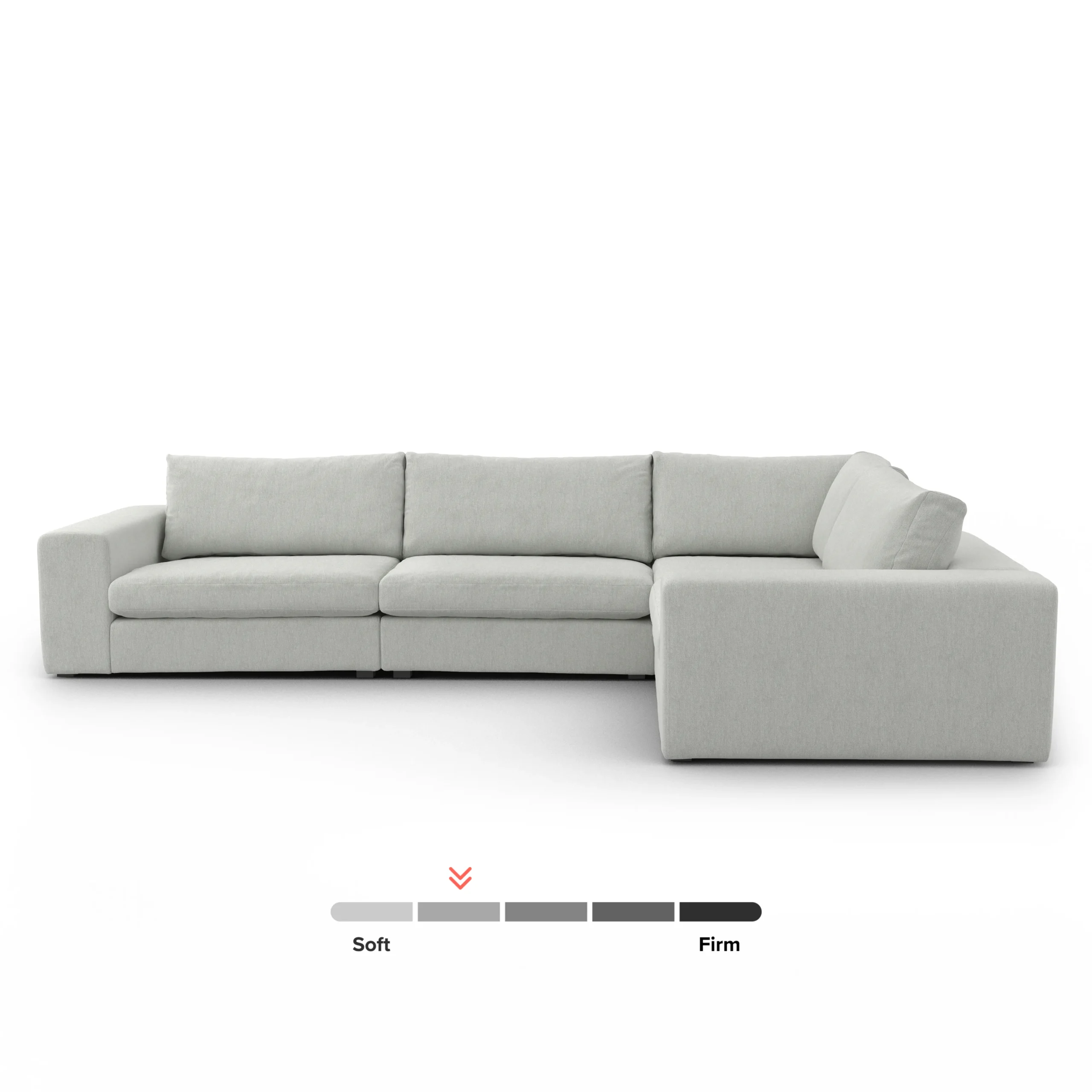 Beta 133.5_ Modular L Sectional - Welsh Gray - Image 3