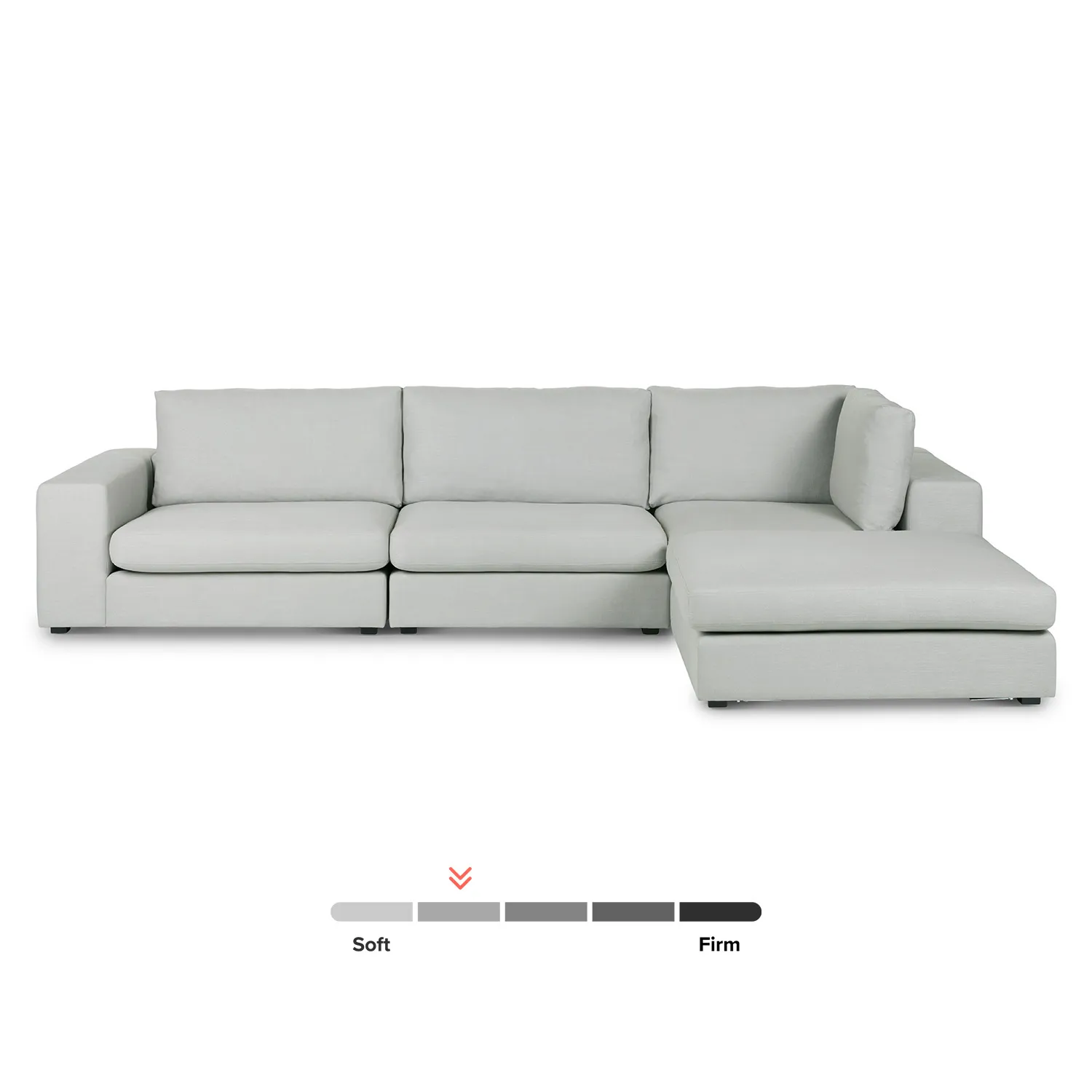 Beta 133.5_ Right Modular Sectional - Welsh Gray - Image 3