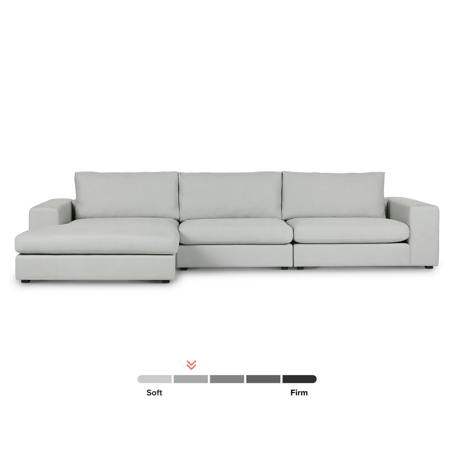 Beta 137.5_ Left Modular Chaise Sectional - Welsh Gray - Image 3