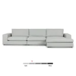 Beta 137.5_ Right Modular Chaise Sectional - Welsh Gray