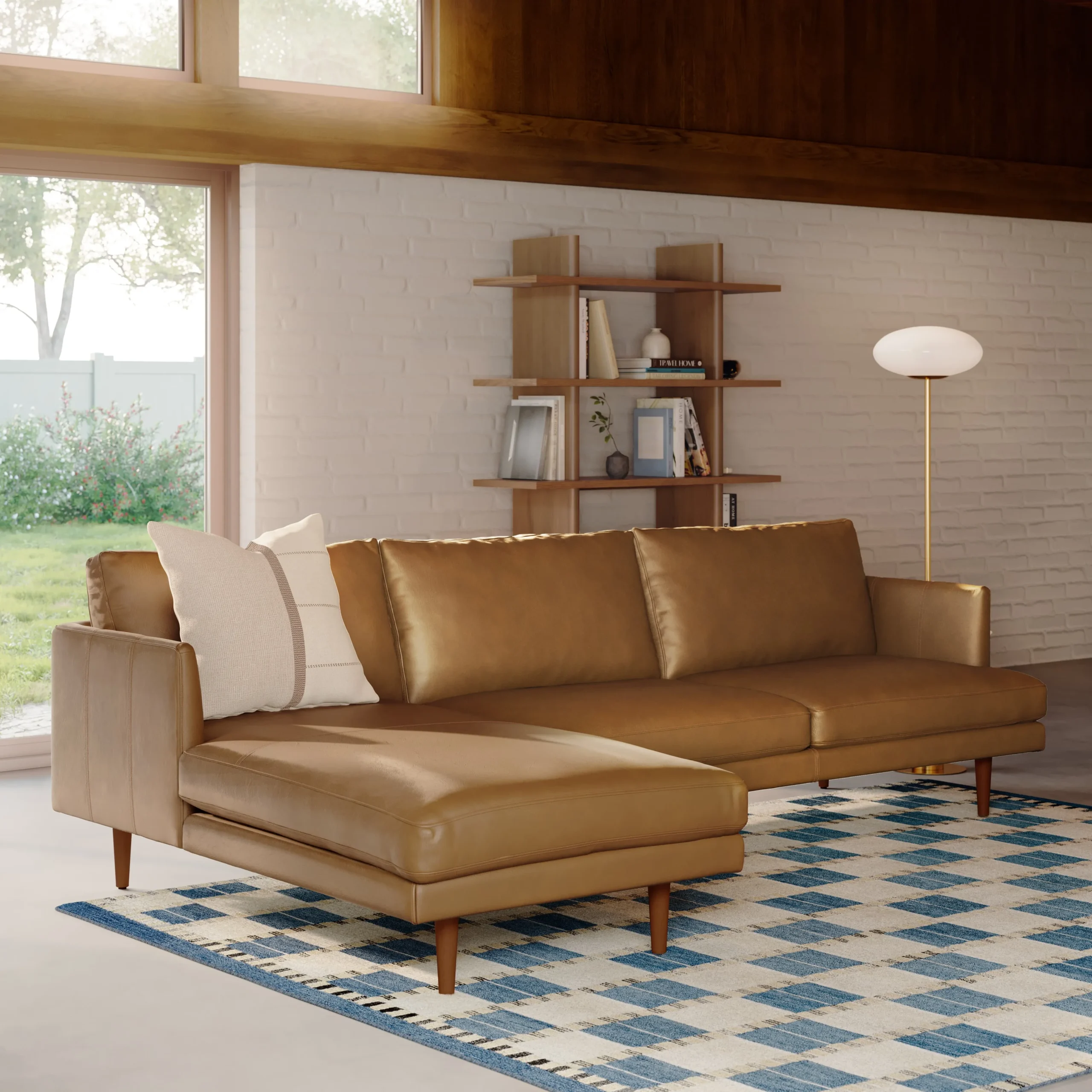 Burrard 112_ Leather Left Sectional - Bella Caramel - Image 3