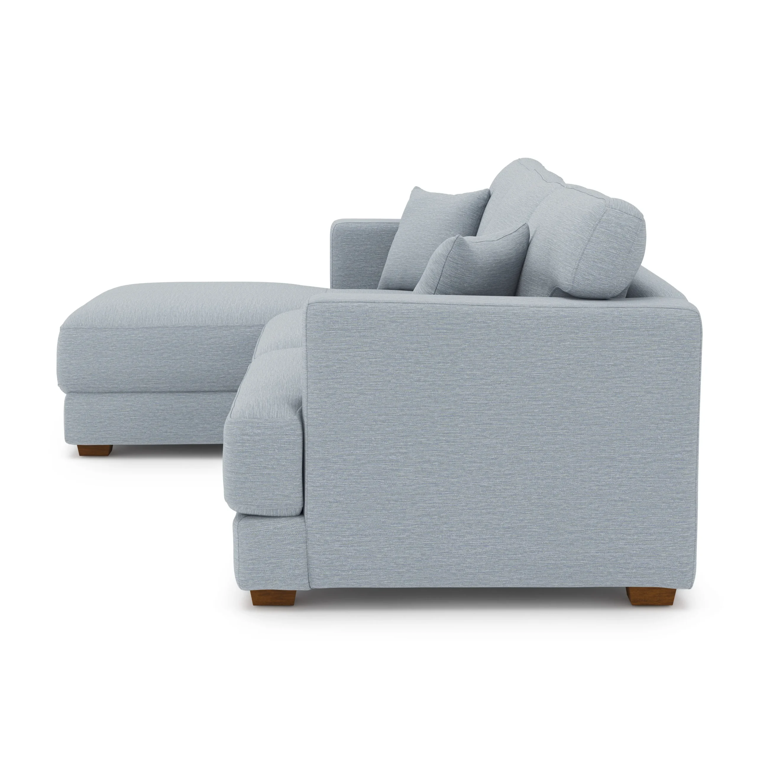 Dawn 100_ Left Sectional - Silver Light Blue - Image 3