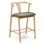 Fonra Counter Stool - Oak and Algonquin Green