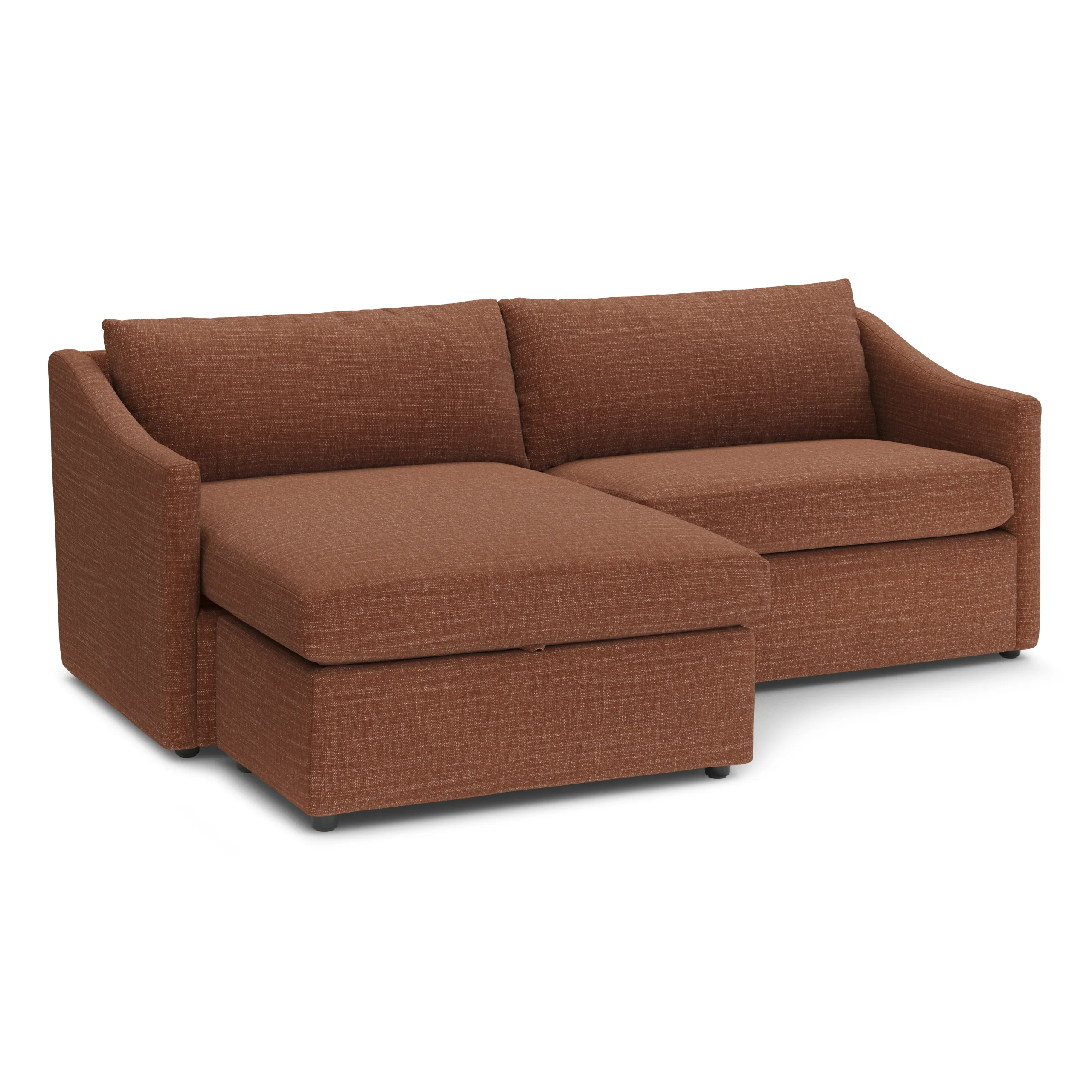 Landry 84.5_ Reversible Storage Sectional - Napa Rust - Image 3