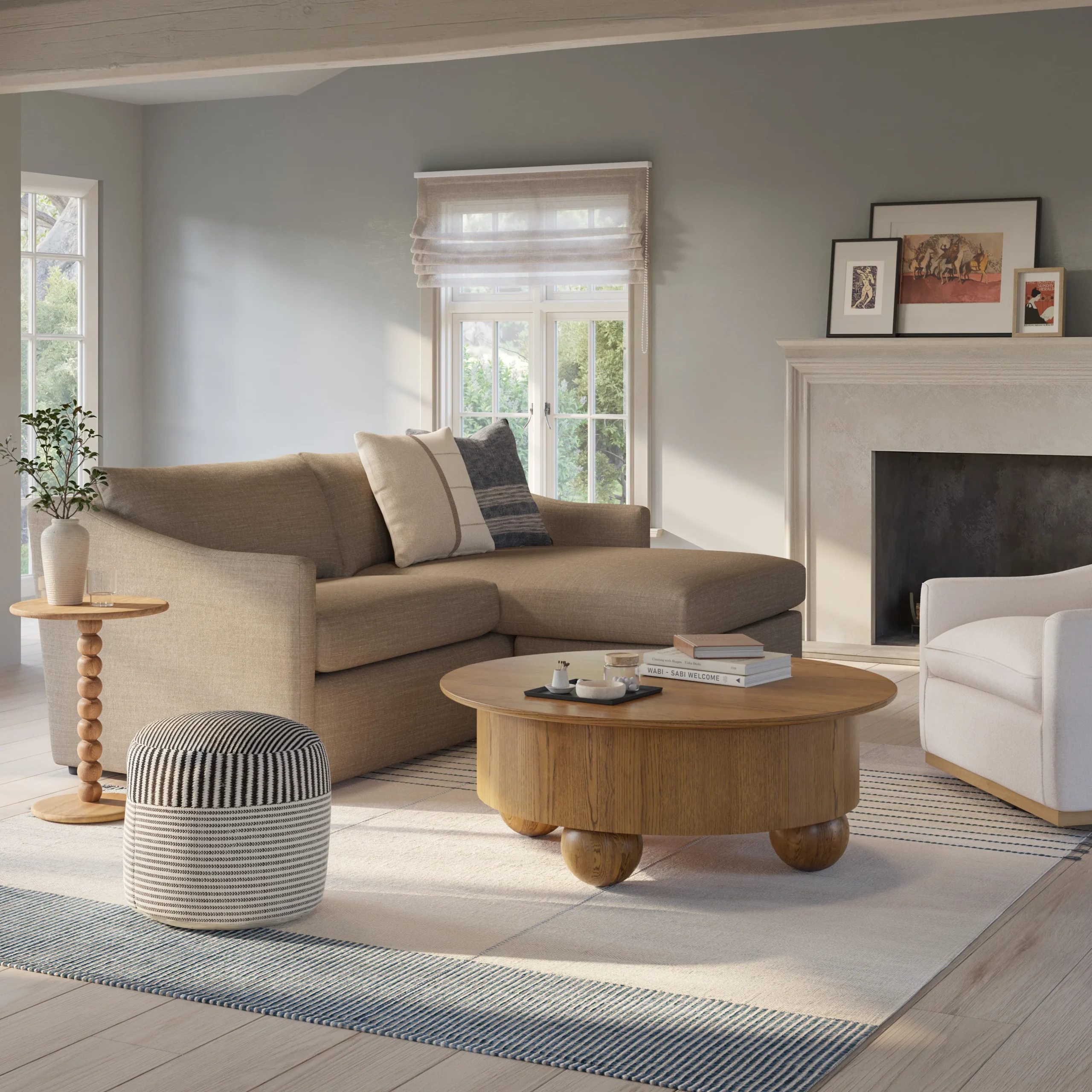 Landry 84.5_ Reversible Storage Sectional - Napa Taupe - Image 3