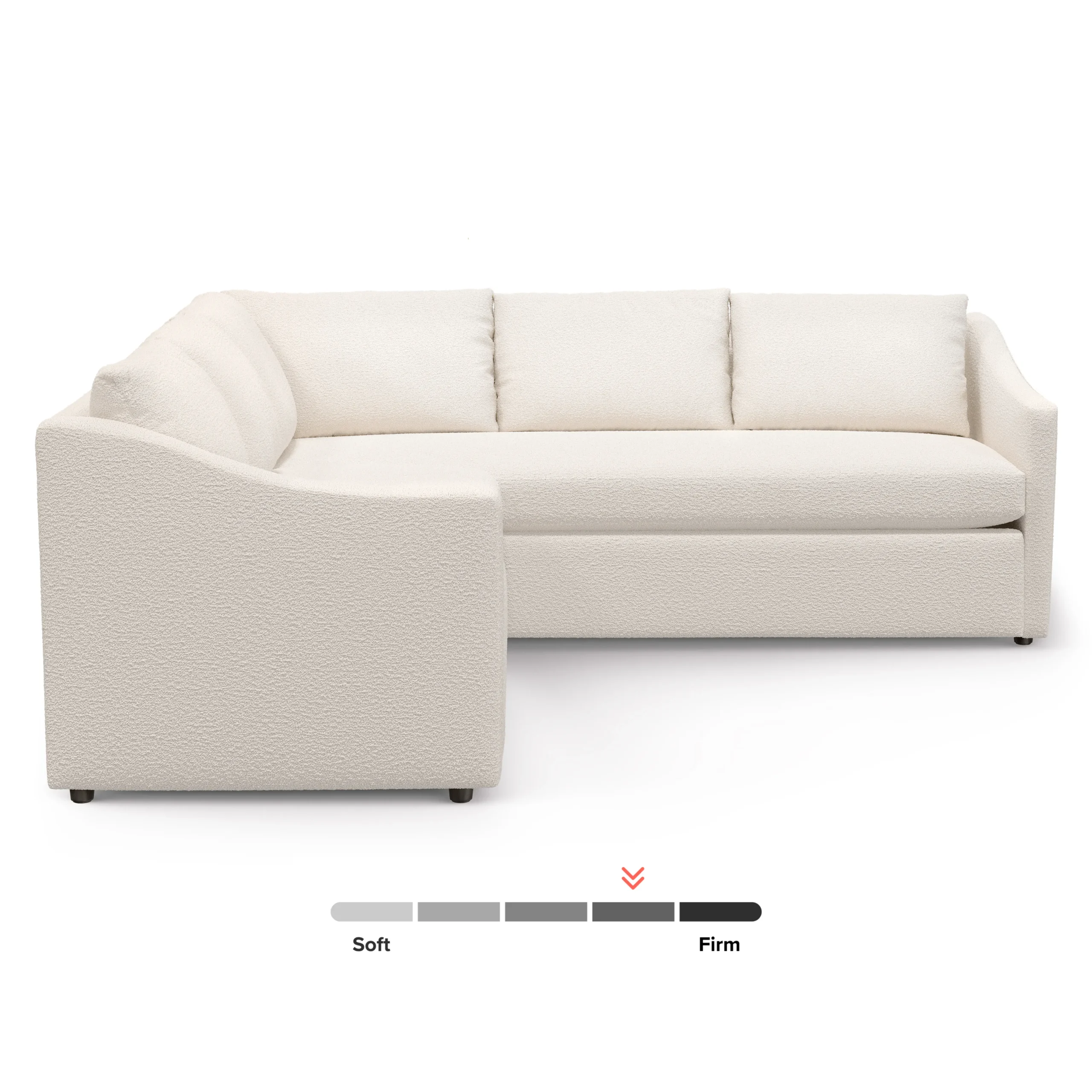 Landry 91_ Corner Sectional - Ivory Wool Bouclé - Image 3