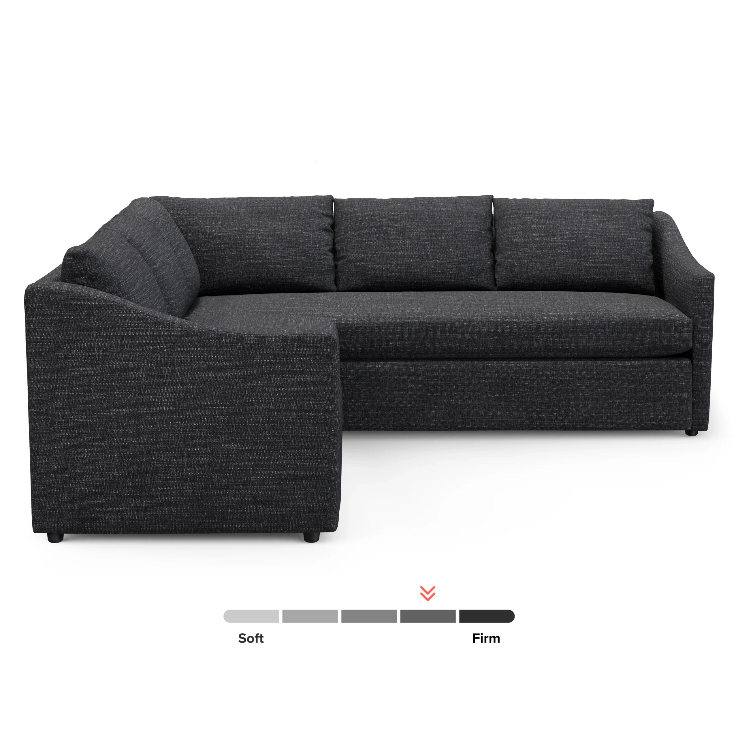 Landry 91_ Corner Sectional - Napa Charcoal - Image 3