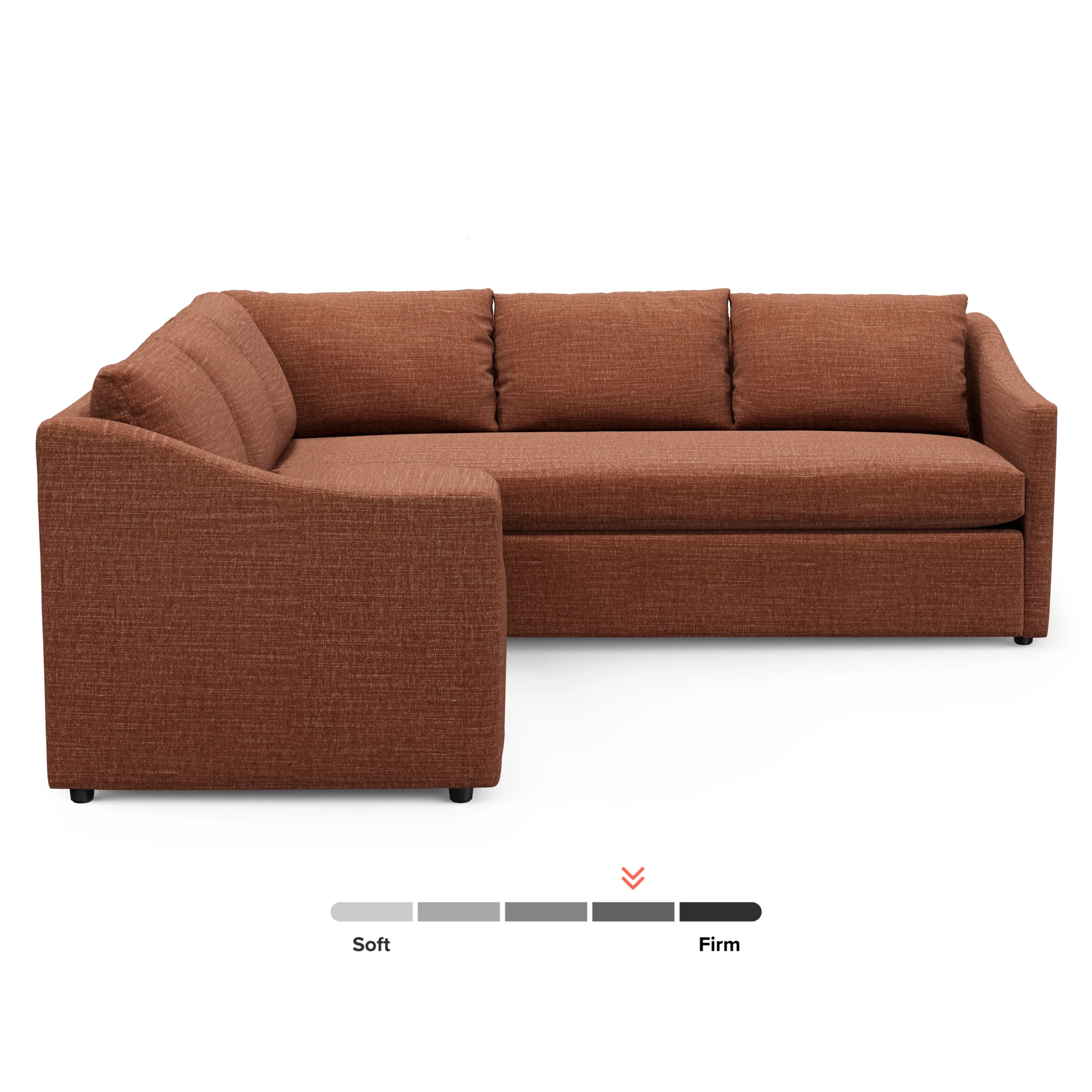 Landry 91_ Corner Sectional - Napa Rust - Image 3